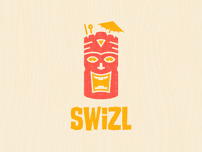 Swizl Unused Tiki Logo V2 alcohol drinks logo logo design mark tiki