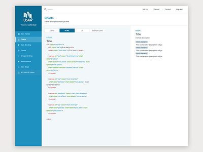 Charts HTML angular bank charts dashboard javascript starter kit ui ux