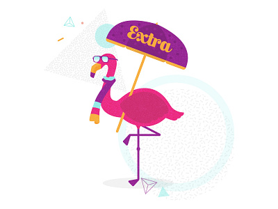 Extra Flamingo alcohol drinks flamingo illustration stick pack swizl swizllife