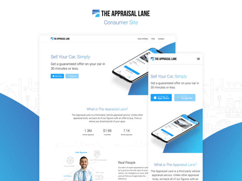 The Appraisal Lane Consumer Site appraisal auto consumer design startup ui ux webdesign