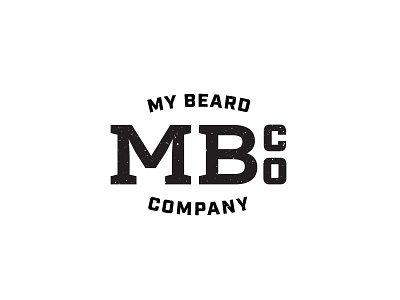 My Beard Company Part 2/4 badge beard black brand branding company grit logo logo design texture typography white