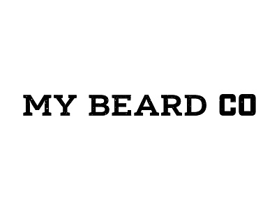 My Beard Company Part 3/4 badge beard black brand branding company grit logo logo design texture typography white