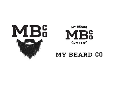 My Beard Company Part 4/4 badge beard black brand branding company grit logo logo design texture typography white