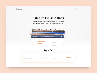 Readapp Landing Page Concept