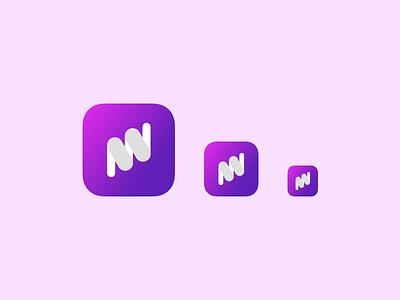 Daily UI #005 (App Icon) app dailyui design gradient icon logo pink purple simple tech ui white