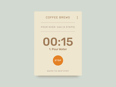 Daily UI #014 (Countdown Timer) brew clean coffee coffee maker coffee timer coffee ui countdown timer dailyui minimal rubik simple ui ui design