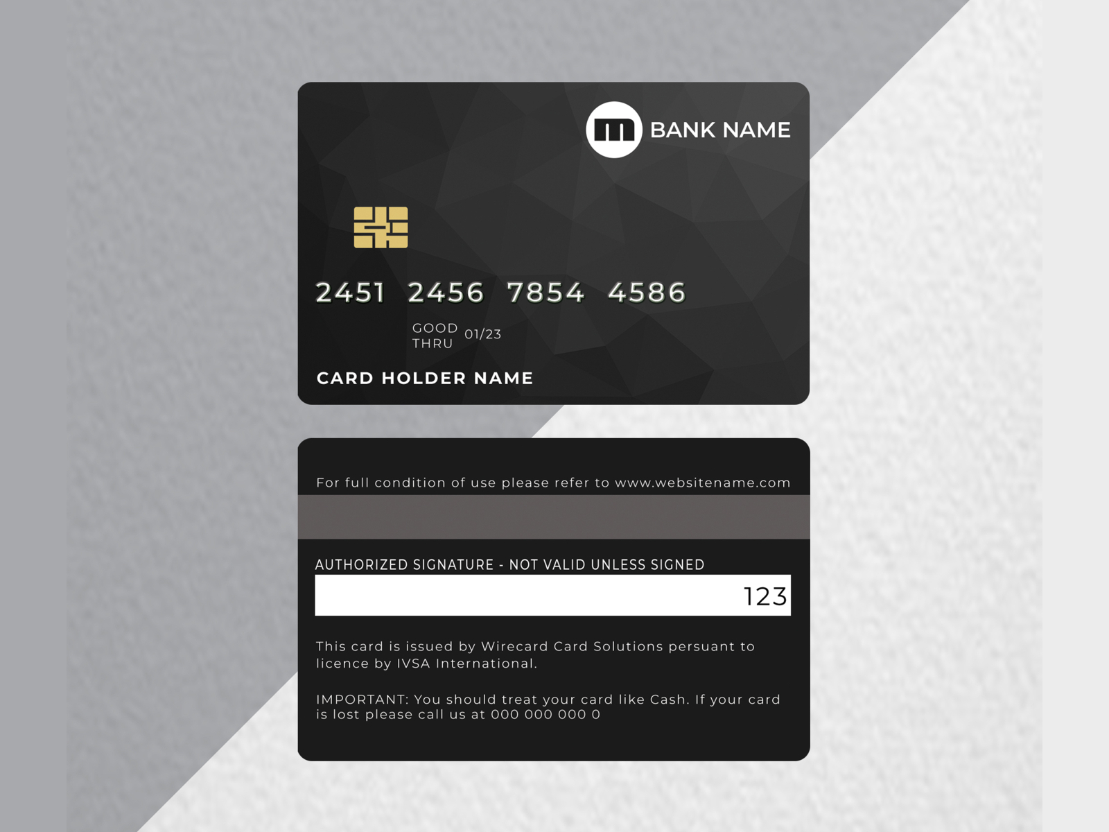 Credit / Debit Card Design by Silvi Jannat on Dribbble