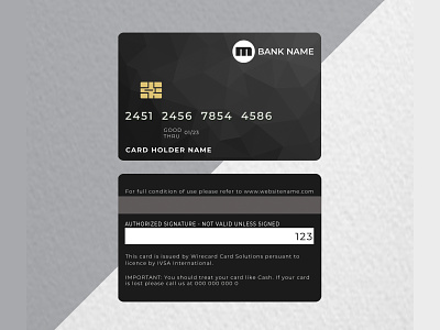 Credit / Debit Card Design bank bank card bank logo bank of america black brochure card card design chip corporate corporate card creative elegant flyer id card identity marketing name card