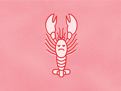 Sassy Lobster character illustration lobster rad texture