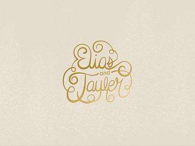elias & tayler foil gold lettering marriage wedding