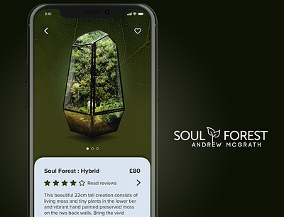 Soul Forest Terrarium Ecommerce App app iphone terrarium ui ux