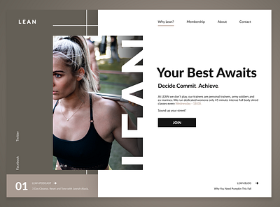 LEAN Fitness figma uidesign uxui