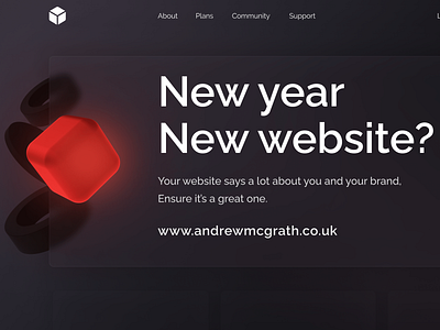 New Year New Website glassmorphism webdesign websitedesigner