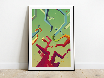 Framed abstract illustration abstract graphic design illustration vector