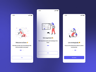 Onboarding for the mobile app iphone 11 pro mobile app ux
