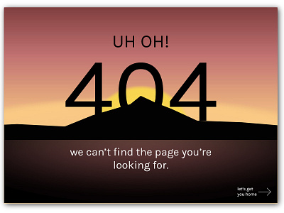 Daily UI #008 - 404 Page 404 dailyui gradient ui webpage