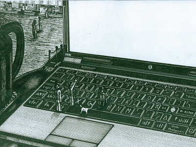 Laptop computer drawing