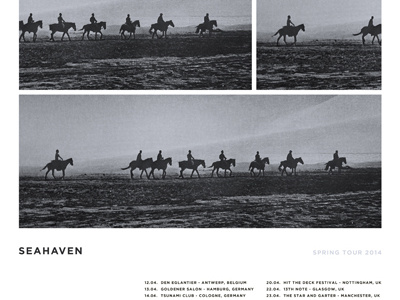 Seahaven Spring Tour 2014 bauhaus gig horses marchner minimalism modernism poster posterkrauts screenprint seahaven simon tour