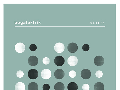 Bogaloo Bogalektrik design electro graphic poster swiss swissdesign typography