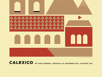 Calexico Linz calexico church design gigposter houses illustration poster