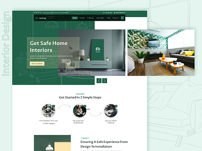 Intiray - Interior Design website concept UI design interior interior design landing page ui web website