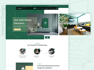 Intiray - Interior Design website concept UI