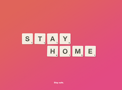Stay home creative design illustration
