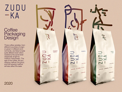 ZUDU-KA Coffee Packaging Design adobe photoshop art artwork brand brand identity branding concept branding design concept concept design design design art designer digital graphicdesign illustration logo project student typography vector