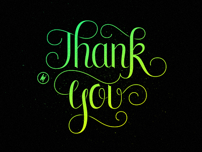 Thank You calligraphy handlettering handtype lettering ligature script type typography