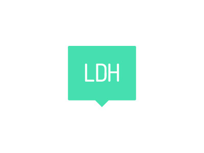 LDH Logo flat icon logo speech bubble turquoise
