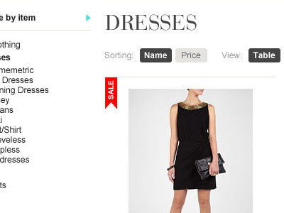 Fashion Boutique Website buttons fashion front end icons minimalist navigation simple ui website