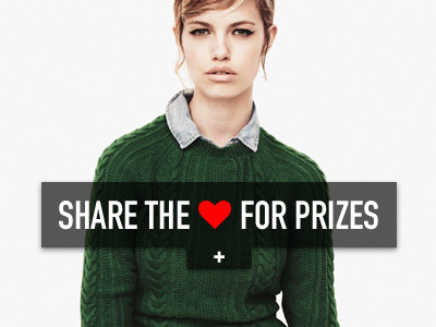 Share The ♥ For Prizes beautiful girl fashion icon love tab ui user interface design