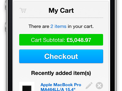 Responsive Magento Base Theme - Cart css3 ecommerce iphone magento responsive ui design