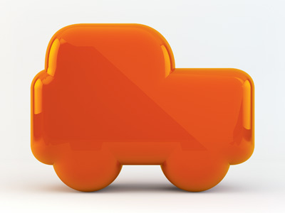 Stupid Simple 3D Van 3d fun orange reflective shiny