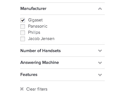 Design Patterns - Accordion Filter accordion checkbox colourful ecommerce filter modern navigation ui