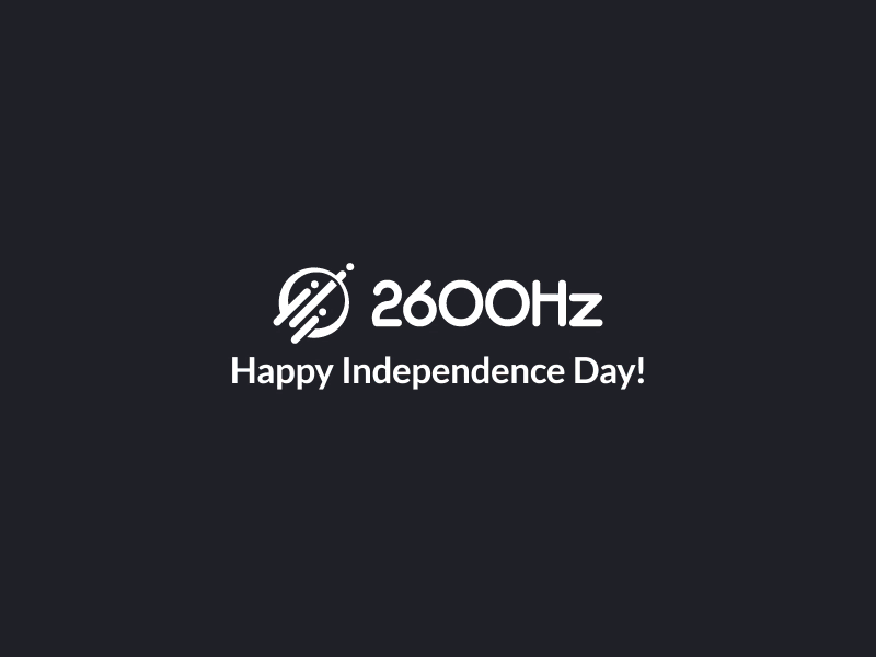 Happy Fourth of July 2600hz animation brand branding communications design explode fire works fireworks fourth of july gif independence day kazoo motion motion graphics telco telecom telecommunication telecommunications vector