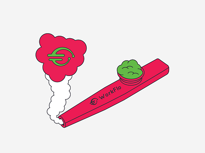 Kazoo Pipe adobe branding design green illustration illustrator kazoo pink pink logo pipe smoke stoner tech vector weed