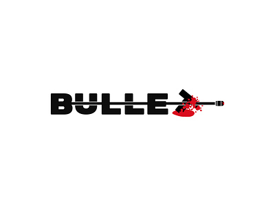 Bullet badge blood brand brand designer branding agency branding identity bullet business logo logo agency logo design logo designer logotype name red shooting shot wordmark wordmark logo