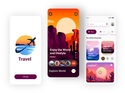 Travel App UI design