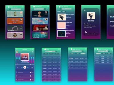 Music Player - first draft app design ui ux