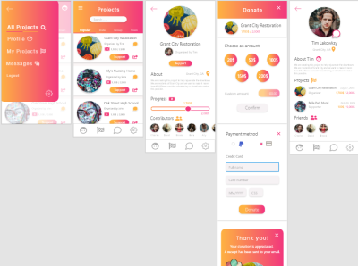 Community Art Mockup app branding design ui ux