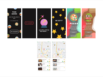 Food Wizard - quick mockups animation app branding design ui ux