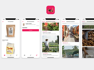 The Goodness app design logo minimal online shop online store ui ux