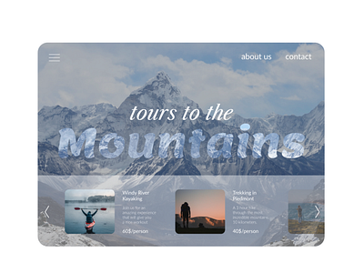 Tours to the Mountains Rebound design rebounds website