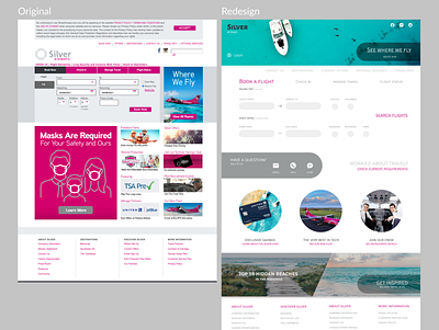 Silver Airways Redesign branding design minimal web