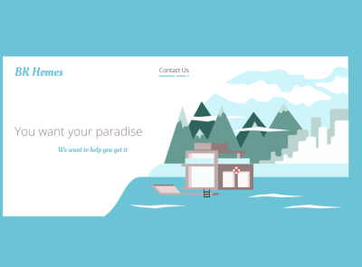 Real Estate Landing Page branding design illustration minimal web