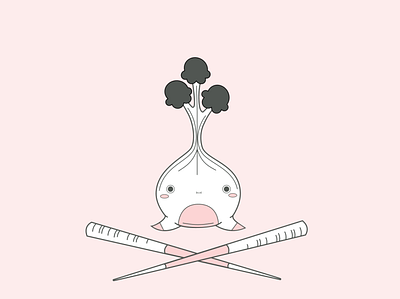 Ramen Babies design illustration minimal