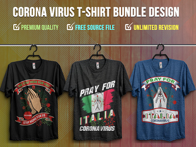 Corona Virus 2020 T-Shirt Design Bundle