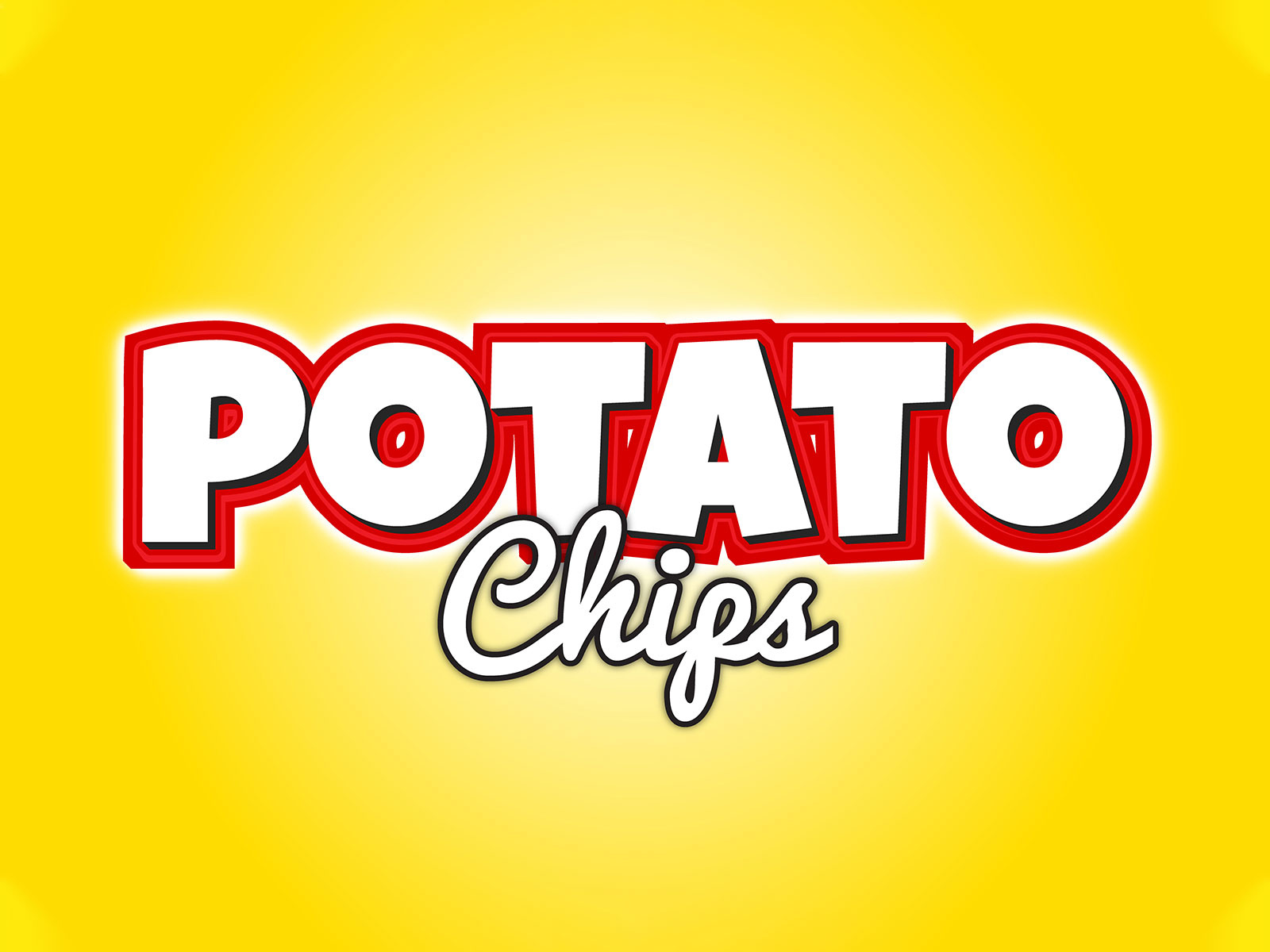 Potato chips Creative editable text effect.Elegant text style by ...