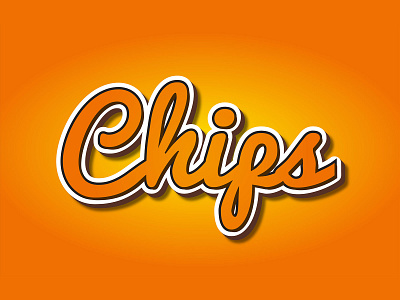Chips modern editable text style with 3d effect.Elegant text sty chips creative design editable file eps file headline modern new popular recent template text effect typeface typography unique